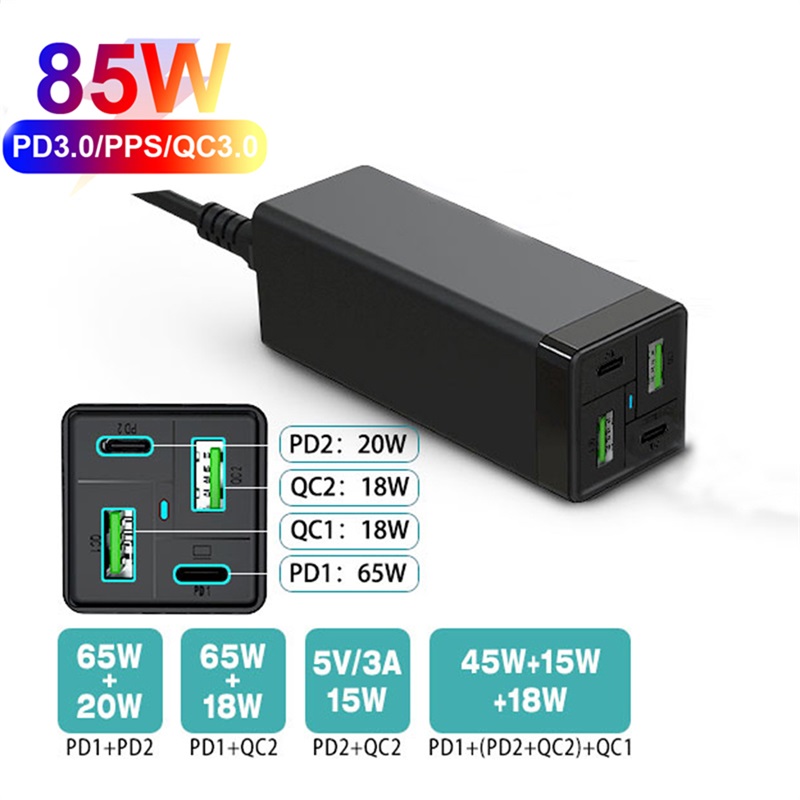 Bikkon 85W Super Fast Charging Desktop Charger