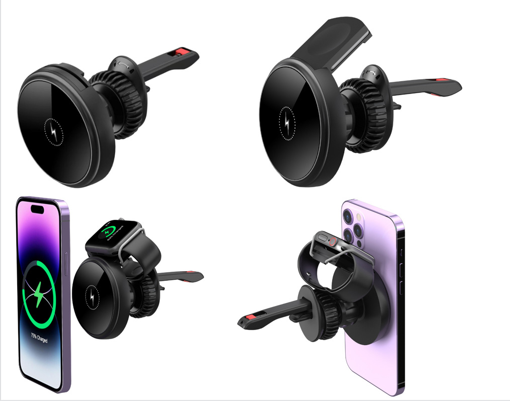 Bikkon magnetic wireless car charger with iWatch charging function