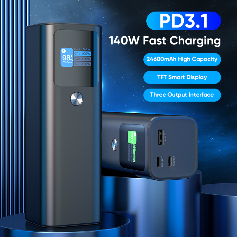 Bikkon PD3.1 140W 2C1A Ports 24600mAh Power Bank